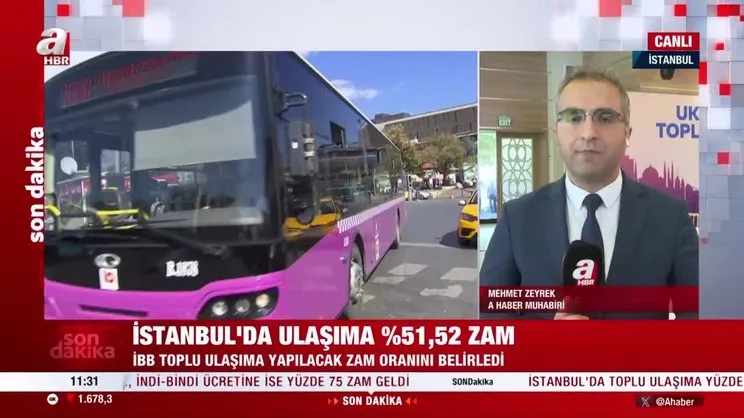 SON DAKİKA: İstanbul’da toplu ulaşıma yüzde 51,52 oranında zam! | Video