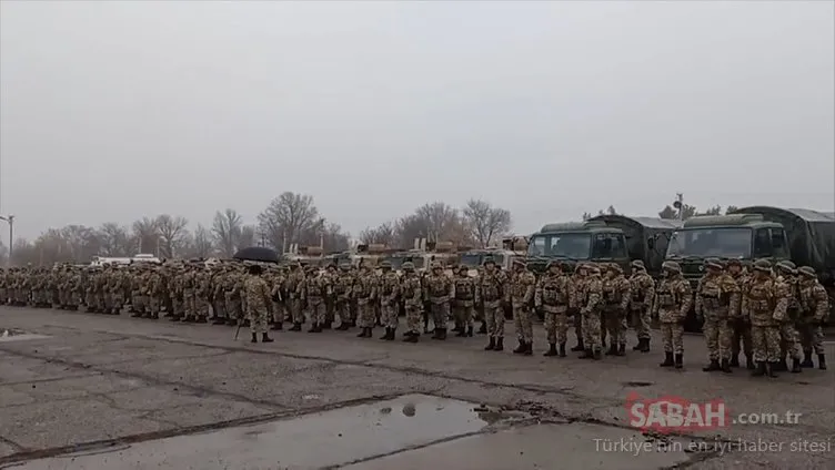 Kazakistan’ın çağrısı üzerine ülkeye gelmişlerdi: Rus kuvvetlerinin görüntüleri paylaşıldı