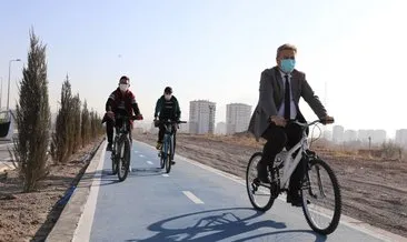Melikgazi’de 10 km bisiklet yolu yapıldı