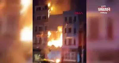 Fatih’te 3 katlı binadan yükselen alevler başka binaya sıçradı: 1 yaralı | Video