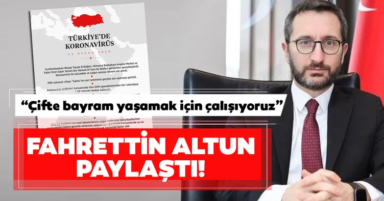 İletişim Başkanı Fahrettin Altun 24 Nisan'da alınan koronavirüs tedbirlerini açıkladı
