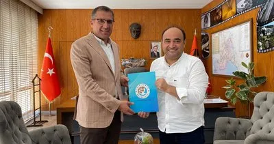 Başkan Akdenizli’den kara yolları bölge müdürü Sarıoğlu’na ziyaret #antalya