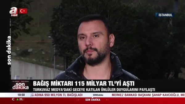 'Türkiye Tek Yürek Bağış Kampanyası'nda rekor kırıldı! Turkuvaz Medya'daki geceye katılan ünlüler duygularını paylaştı | Video
