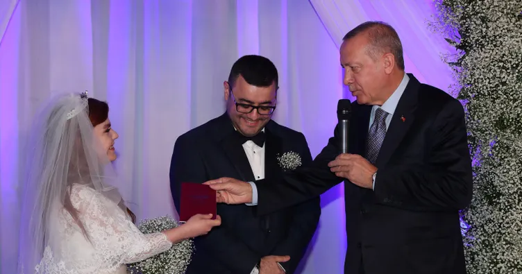 Başkan Erdoğan nikah şahidi oldu