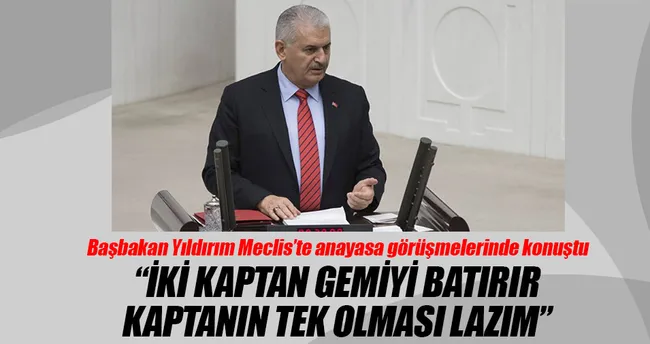 Binali Yıldırım: İki kaptan gemiyi batırır