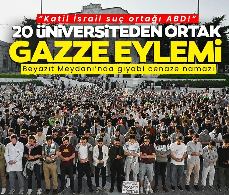 İstanbul’daki 20 Üniversitenin öğrencilerinden ortak Gazze eylemi gerçekleştirildi