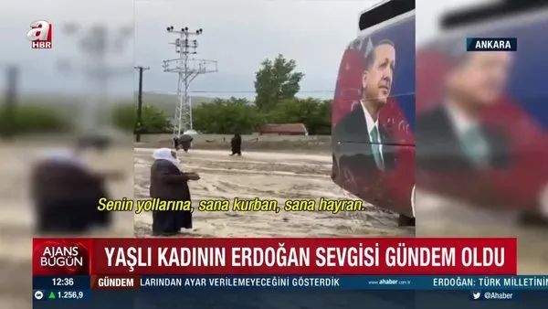 Yaşlı kadının Erdoğan sevgisi sosyal medyada gündem oldu | Video