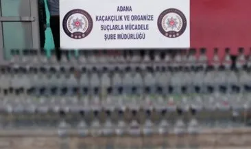 Adana’da şüphe üzerine durdurulan otomobilden 180 şişe sahte içki çıktı