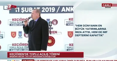 Cumhurbaşkanı Erdoğan, Ankara Keçiören’de katıldığı Toplu Açılış Töreni’nde önemli açıklamalarda bulundu!