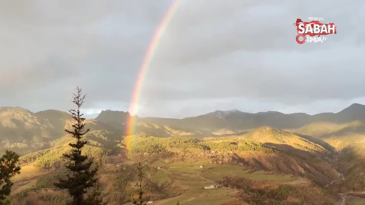 Artvin'de mest eden gökkuşağı manzarası | Video