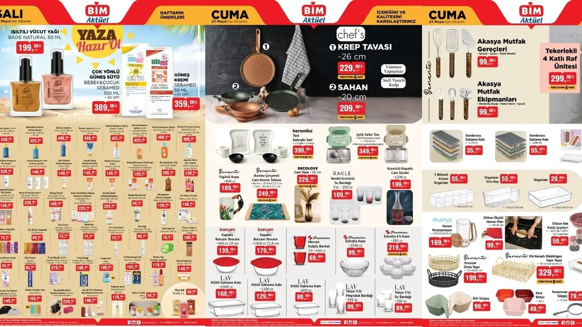 BİM AKTÜEL BUGÜN SATIŞTA! 🛒 23 Mayıs BİM'de hangi ürünler var, indirimli mi? Buharlı temizlik makinesi raflarda!