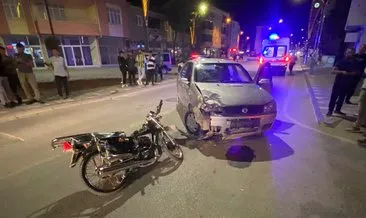 Konya’da otomobil ile motosiklet birbirine girdi: 2 yaralı #konya