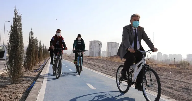 Melikgazi’de 10 km bisiklet yolu yapıldı