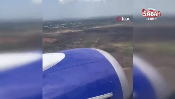 Küba'da uçak kuşlara çarptı, kabini duman kapladı | Video