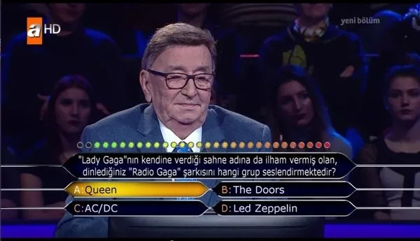 'Kim milyoner olmak ister'de değeri en az 15 bin TL olan sorular