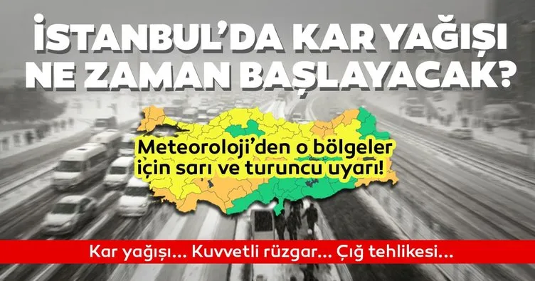 Meteoroloji hava durumu ile son dakika duyurdu: Kapıya dayandı! Peki İstanbul’a kar yağacak mı?