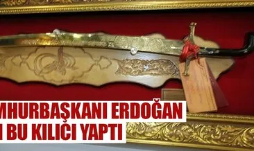 Cumhurbaşkanı Erdoğan için altın kaplama ’Kanuni kılıcı’ yaptı