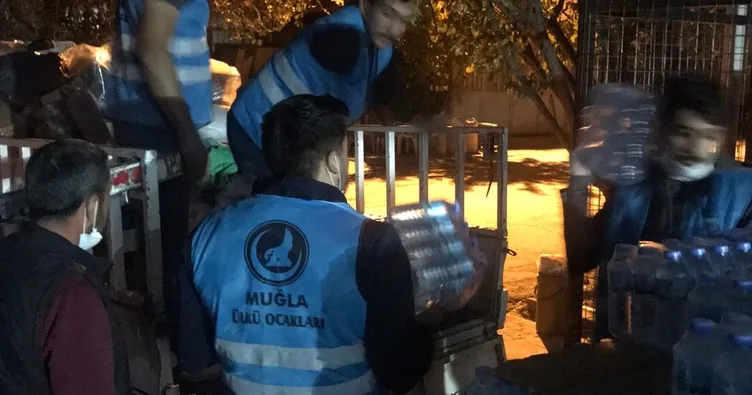 Muğla Ülkü Ocakları’ndan İzmir’e yardım