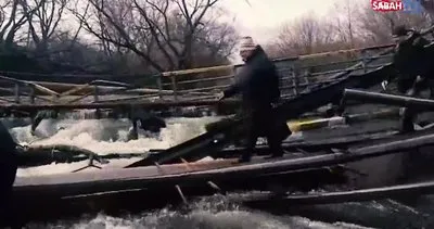 İrpin ve Kiev arasındaki tahliyeler bu köprüden yapılıyor. SABAH Ukrayna’da görüntüledi | Video