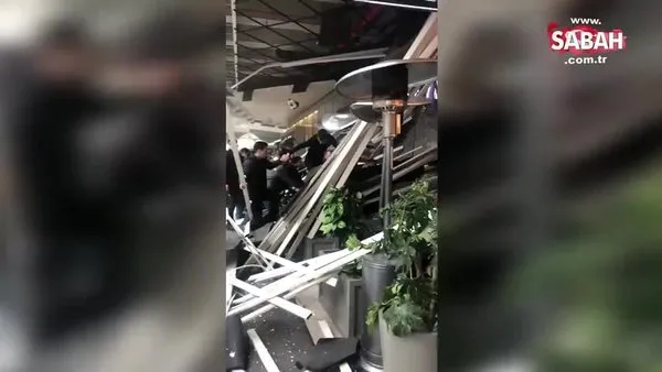 Zincirlikuyu'da bir AVM'de kafenin çatısı çöktü! Ambulans ve itfaiye ekipleri sevk edildi