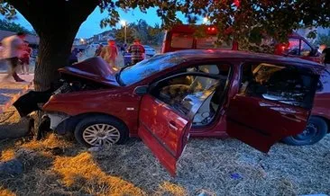 Balıkesir'de araç ağaca çarptı: 1'i bebek 2 ölü, 4'ü çocuk 6 yaralı! #balikesir