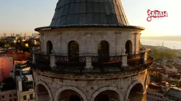Restore edilen Galata Kulesi’ndeki eşsiz gün doğumu manzarası kamerada | Video