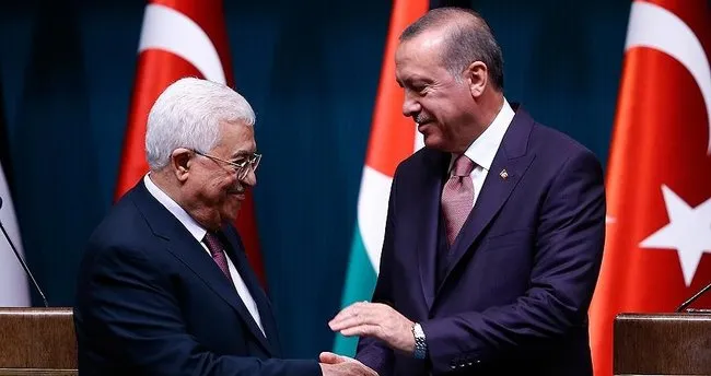 Mahmud Abbas'la görüşen Başkan Erdoğan'dan 'Mescid-i Aksa' mesajı
