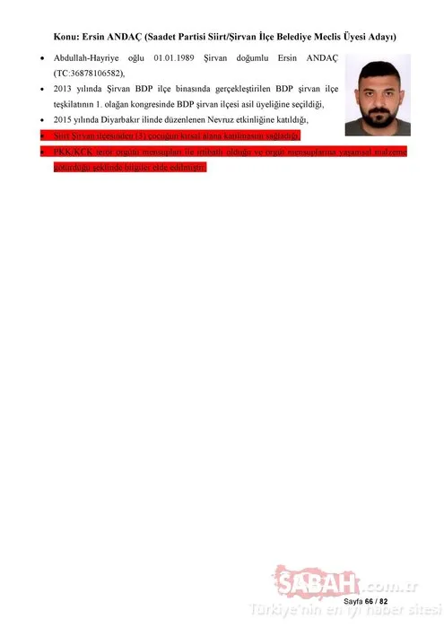 İşte Saadet Partisi'nin listelerindeki PKK'lı adaylar!