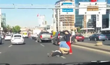 Çarptığı kişiye kalp masajı yaptı