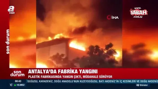 Antalya OSB'de plastik fabrikasında yangın | Video