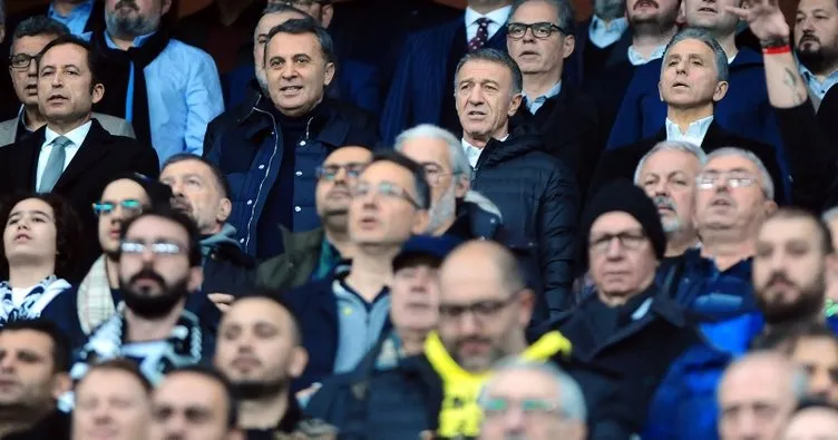 Ahmet Ağaoğlu - Fikret Orman, dev maçı yan yana izledi