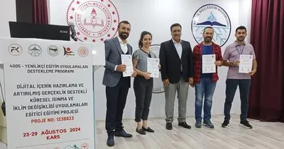 Kars’ta küresel ısınma ve iklim değişikliği için dijital eğitim projesi tamamlandı #kars