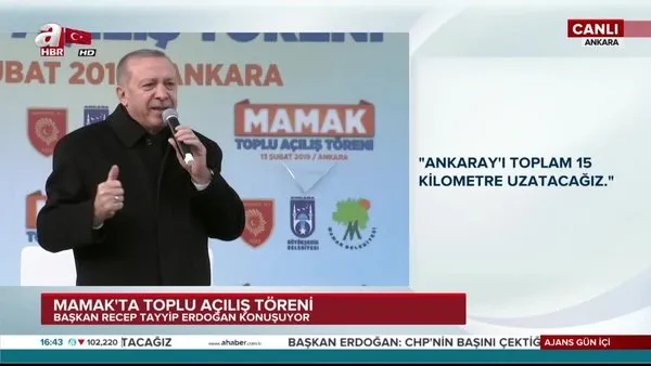 Başkan Erdoğan Mamak'ta toplu açılış töreninde konuştu