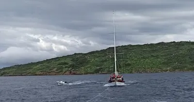 Bodrum’da sürüklenen tekne kurtarıldı