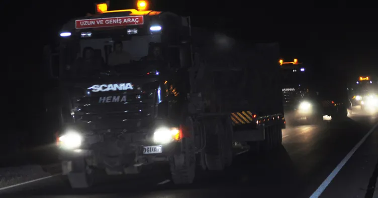 Suriye sınırına askeri araç sevkiyatı