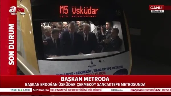 Başkan Erdoğan metroda