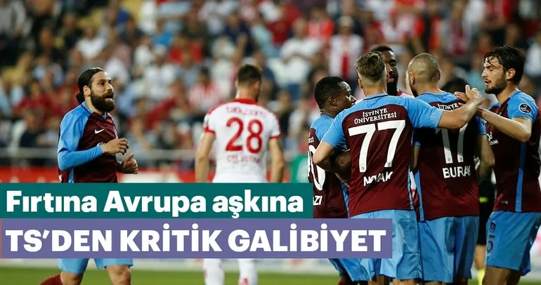 Trabzonspor’dan kritik galibiyet