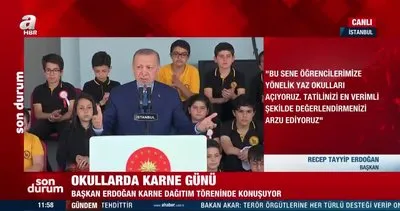 Son Dakika: Başkan Erdoğan’dan Karne Dağıtım Töreni’nde önemli açıklamalar | Video