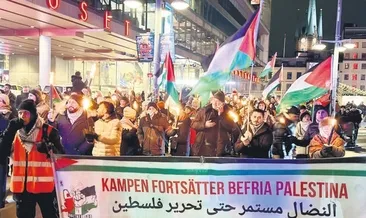 Yılbaşı kutlaması yerine Filistin’e destek gösterisi