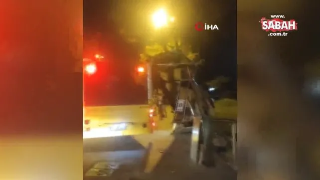Beyoğlu'nda İETT otobüsü durağa daldı, şoför olay yerinden kaçtı