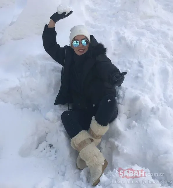 Nebahat Çehre karda paylaşım yaptı: Kar bizi çocuklaştırdı