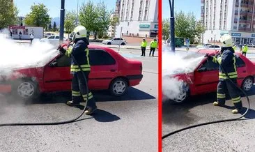 Kahramanmaraş'ta korkutan olay! Araba yol ortasında alev topuna döndü! #kahramanmaras