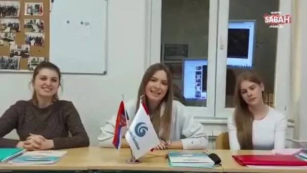Sırp gençlerden Türkiye’ye şarkılı selamlama | Video