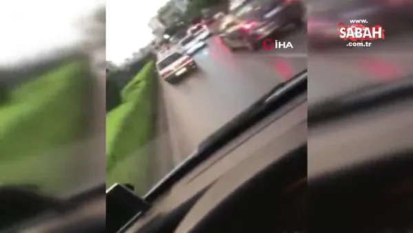 Adana'da ambulansa yol vermeyen sürücü kamerada