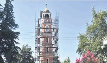 Tarihi kulede leylek rötarı