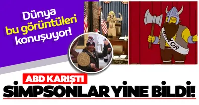 Son dakika haberi: Sosyal medya Simpsonlar’ı konuşuyor! ABD kongresindeki miğferli göstericiyi de bildiler…
