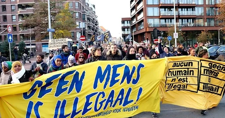 Hollanda’da AB’nin göç politikaları protesto edildi