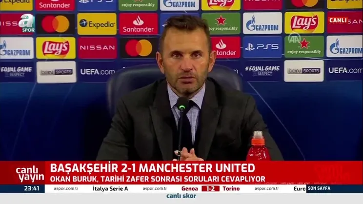 Okan Buruk, Başakşehir - Manchester United maçı sonrası konuştu! 