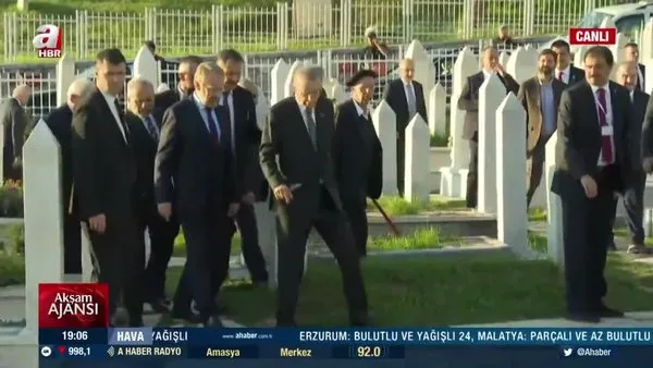 Başkan Erdoğan Aliya İzetbegoviç'in kabrini ziyaret etti | Video