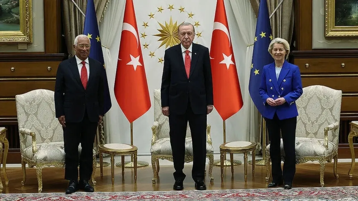 Cumhurbaşkanı Erdoğan, AB Konsey Başkanı Charles Michel ve AB Komisyonu Başkanı Ursula von der Leyen ile Brüksel'de bir çalışma yemeğinde bir araya geldi.